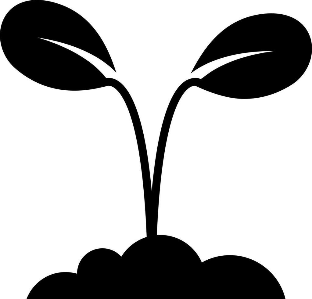Keimung Pflanze Zeichen oder Symbol. vektor