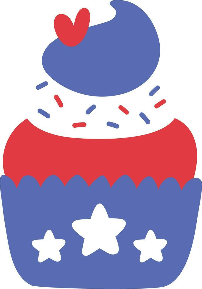 Cupcake 4 .. von Juli Feier Freiheit Tag vektor