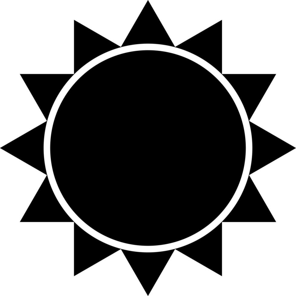 Sonne Symbol oder Symbol im eben Stil. vektor