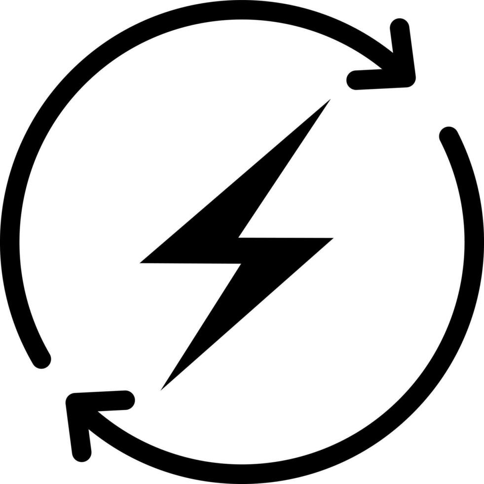 verlängerbar Energie Symbol oder Symbol. vektor