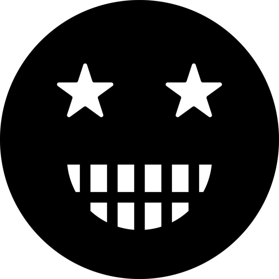 Vektor Illustration von Star Augen Emoji Charakter.
