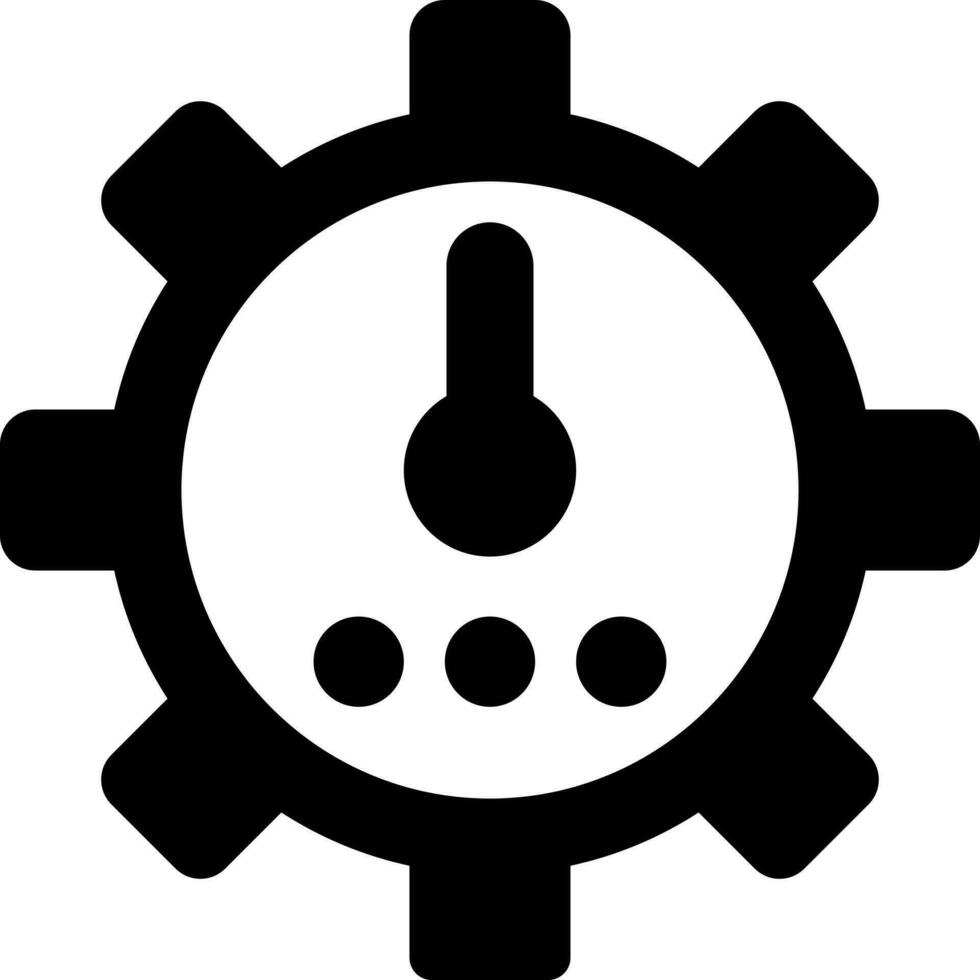 Rahmen Tachometer Symbol im eben Stil. vektor