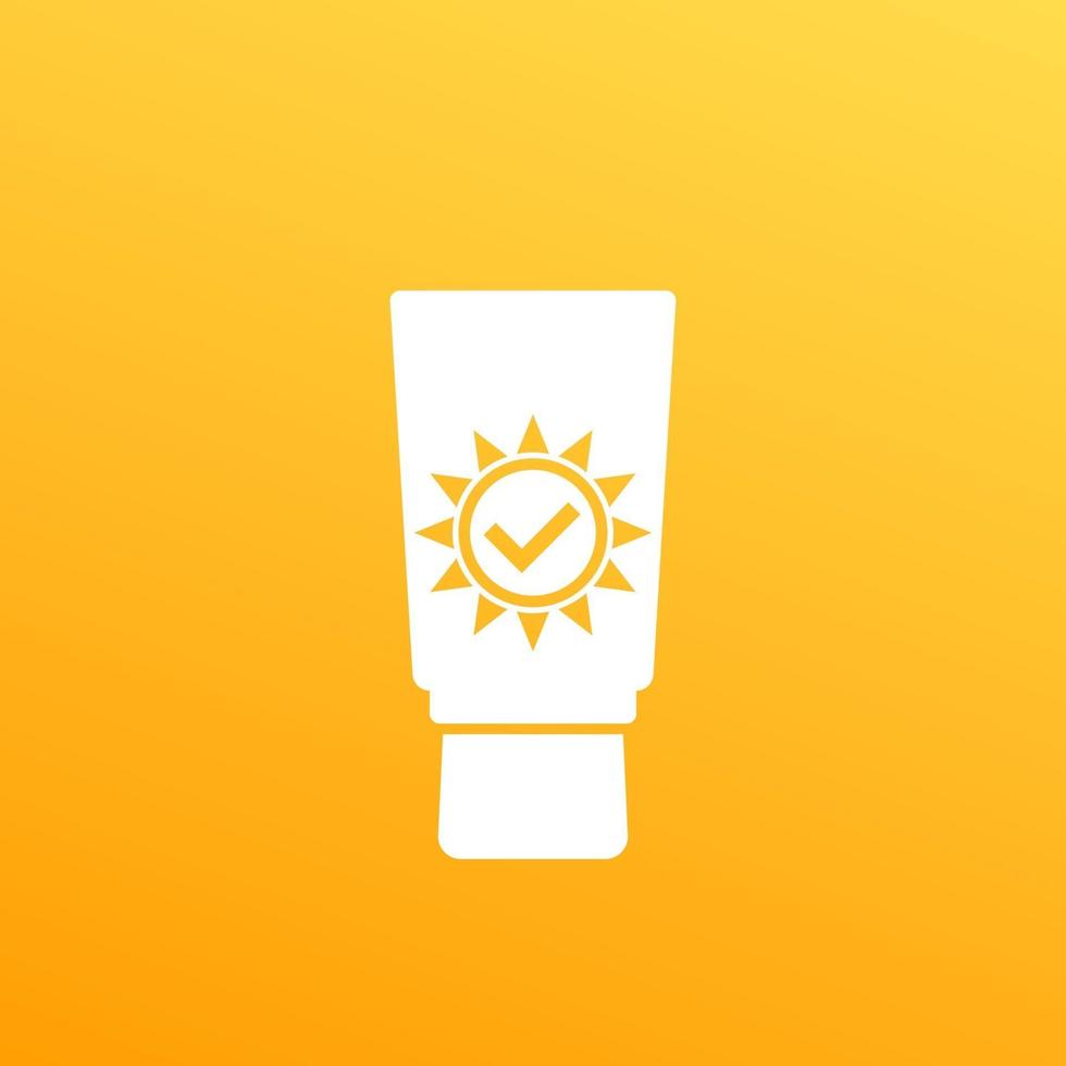 Sonnenschutz- oder Sonnenschutzsymbol vektor