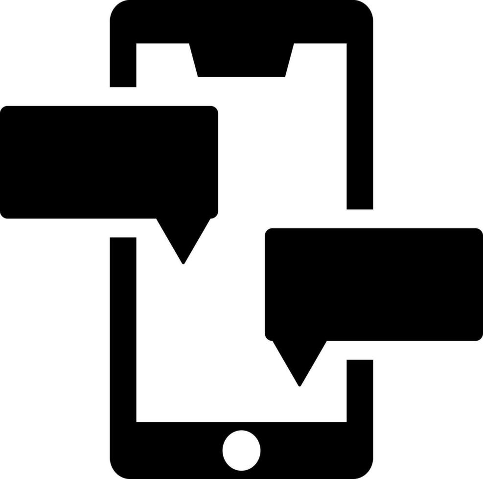 chattar eller meddelandehantering ikon i smartphone. vektor
