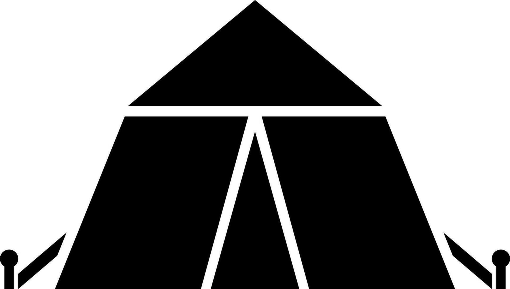Illustration von Zelt Symbol im eben Stil. vektor