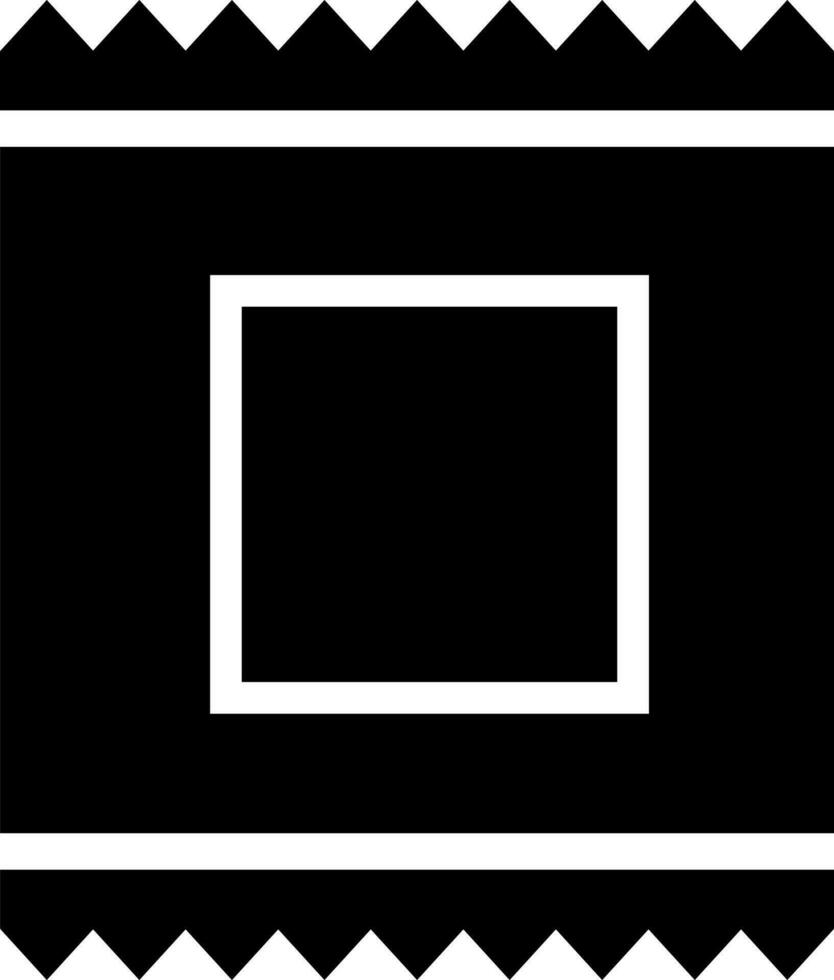 Beutel oder Paket Symbol im schwarz und Weiß Farbe. vektor