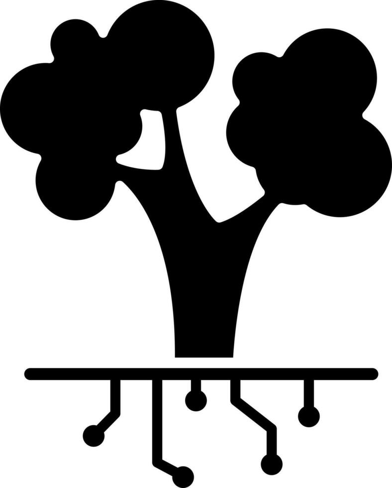 platt stil träd ikon eller symbol. vektor