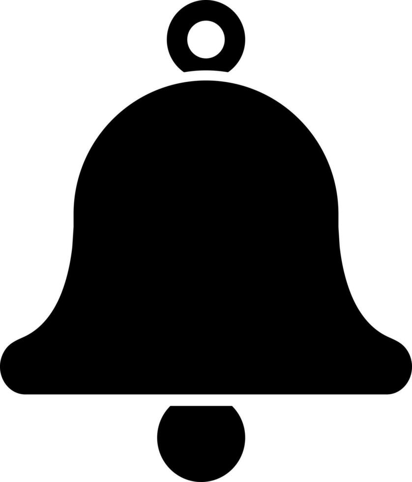 eben Stil Glocke Symbol im schwarz und Weiß Farbe. vektor