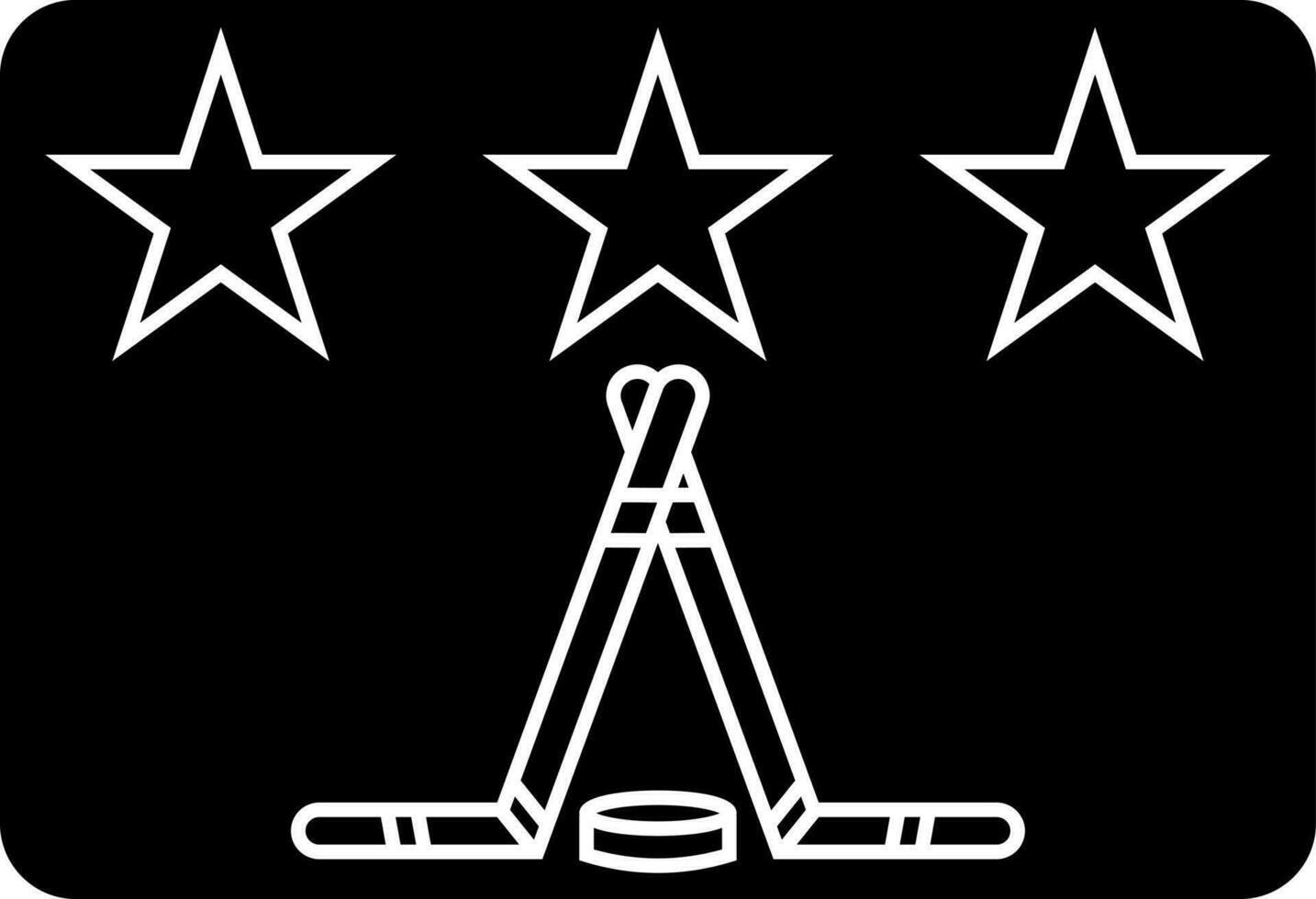 Eishockey Spiel Bewertung Symbol im schwarz und Weiß Farbe. vektor