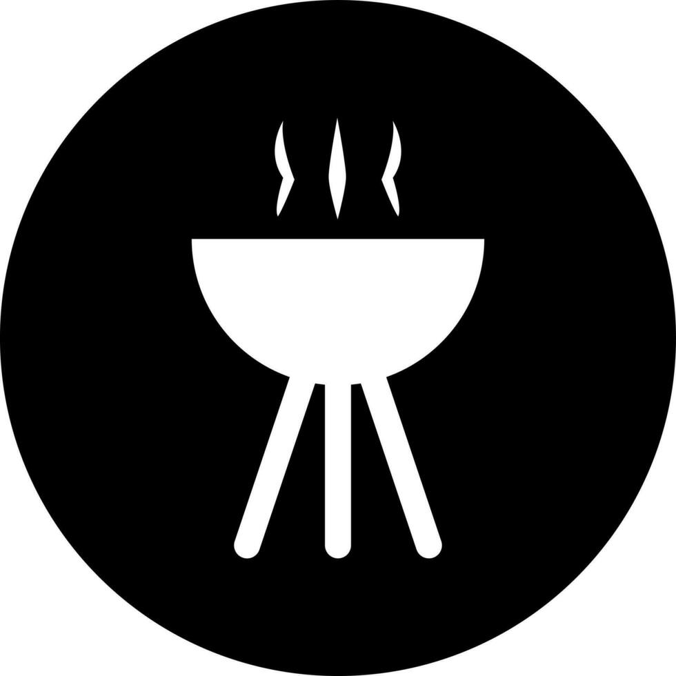 Vektor Illustration von heiß Grill Grill Symbol.