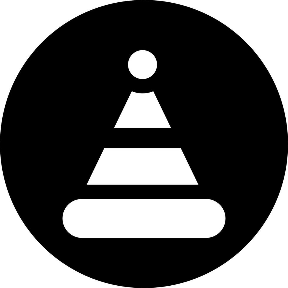 illustration av santa hatt glyf ikon. vektor