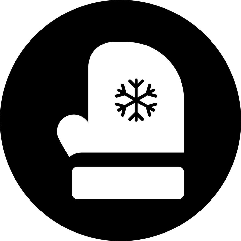 glyf vinter- handskar ikon eller symbol. vektor