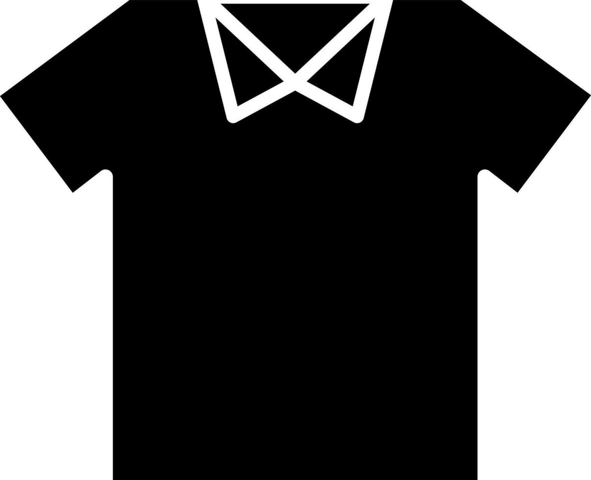 t-shirt eller skjorta ikon platt stil. vektor
