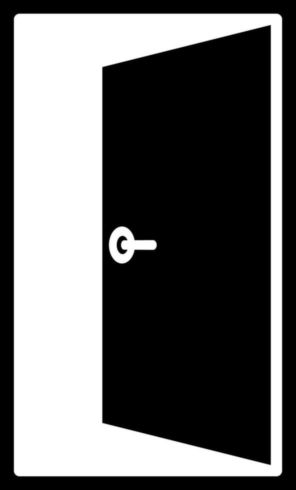 öppen dörr ikon glyf ikon eller symbol. vektor