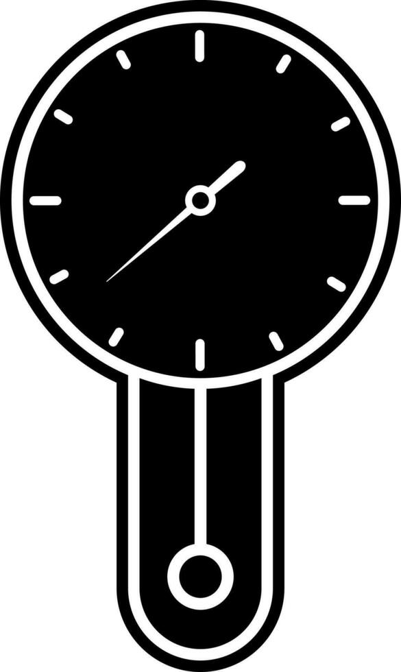 eben Stil Pendel Uhr Symbol. vektor