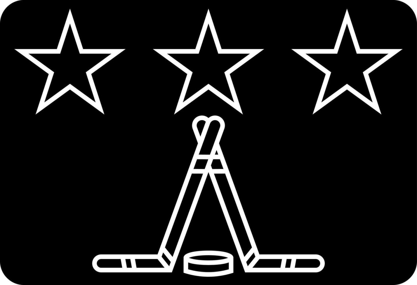 Eishockey Spiel Star Bewertung Symbol im eben Stil. vektor