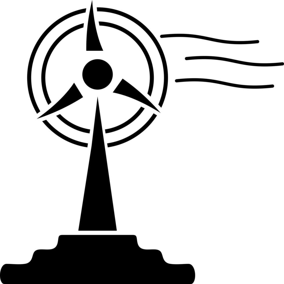 eben Stil Windmühle Symbol oder Symbol. vektor