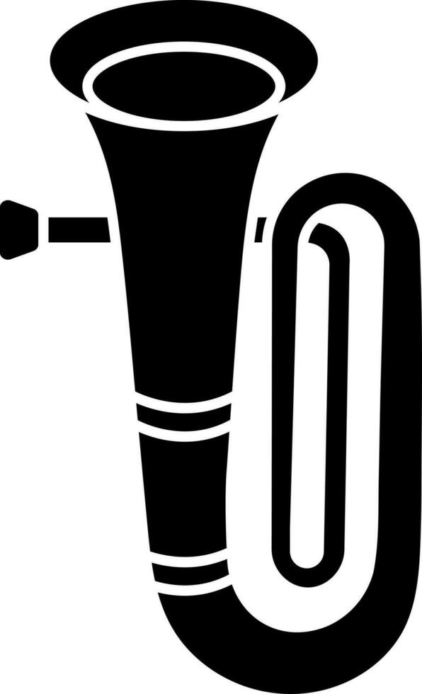 isoliert Tuba Symbol im eben Stil. vektor