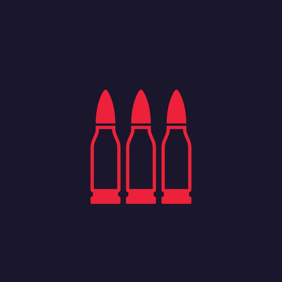 kulor och ammunition vektor ikon