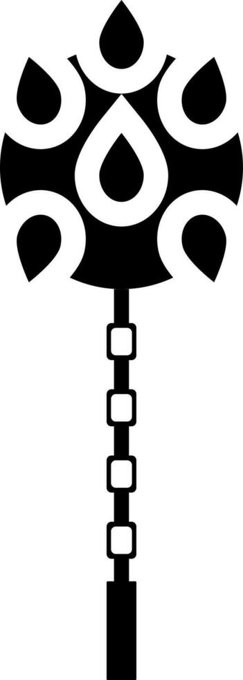 Dreschflegel mittelalterlich Symbol oder Symbol. vektor