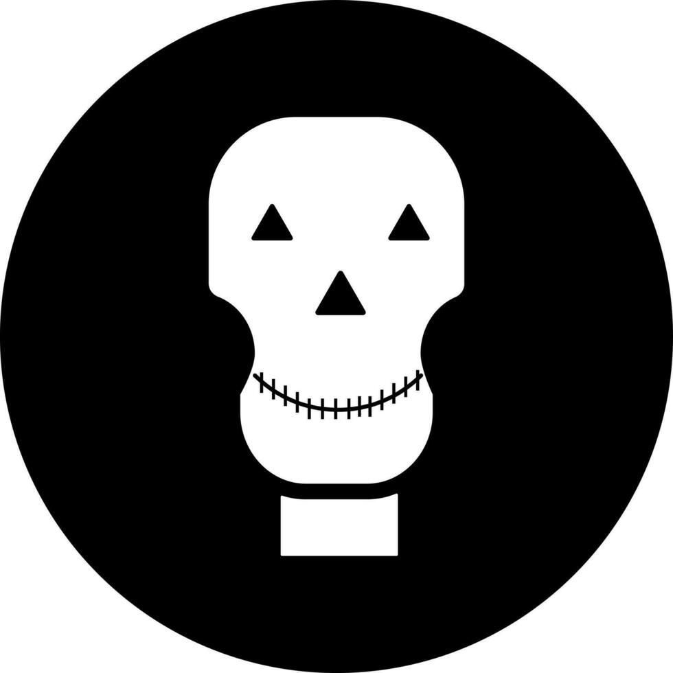 Schädel Symbol im schwarz und Weiß Farbe. vektor