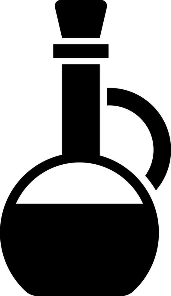 Öl Flasche Symbol im schwarz und Weiß Farbe. vektor