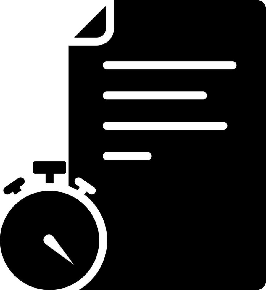 Zeitplan Symbol im schwarz und Weiß Farbe. vektor