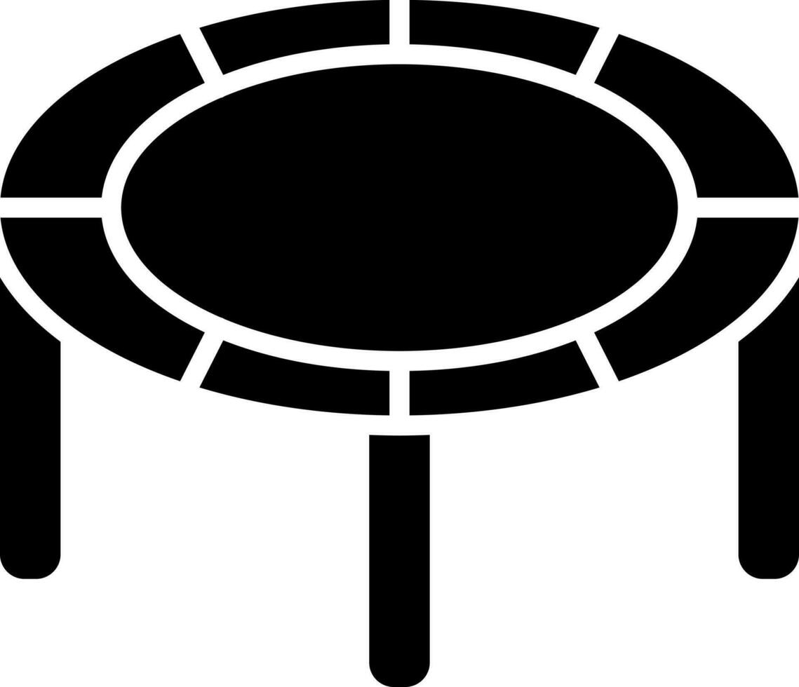 trampolin ikon i svart och vit Färg. vektor