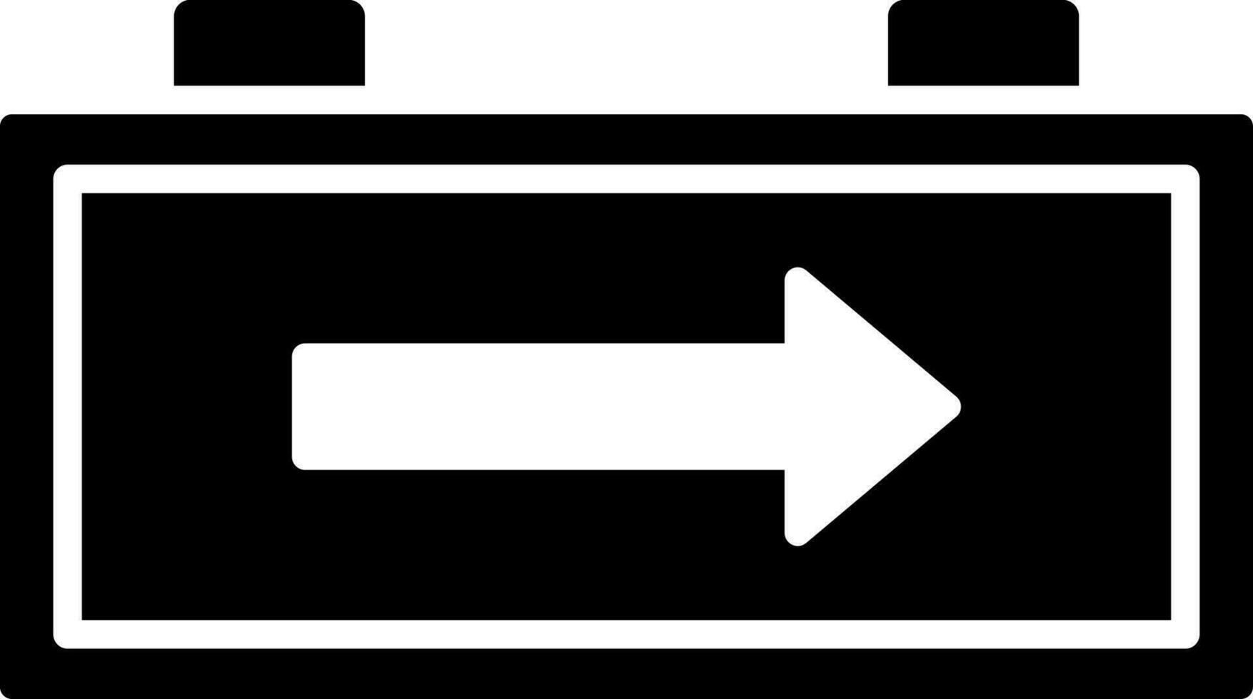 glyf pil tecken styrelse ikon eller symbol. vektor