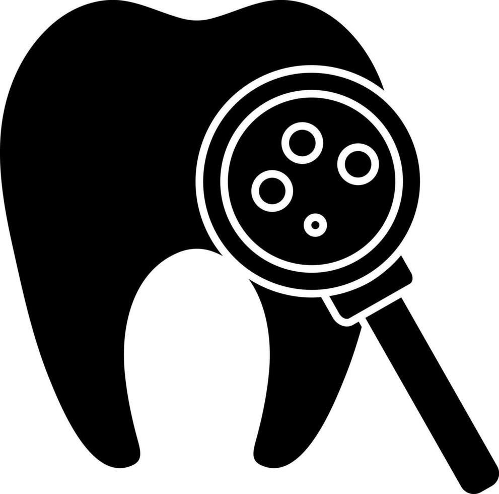 Dental Untersuchung Symbol oder Symbol im eben Stil. vektor