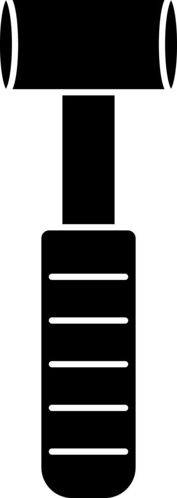 Glyphe Symbol oder Symbol von Hammer im schwarz und Weiß Farbe. vektor