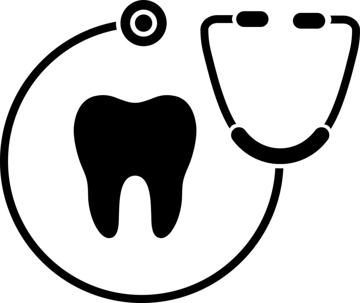 Dental prüfen oben Zeichen oder Symbol. vektor