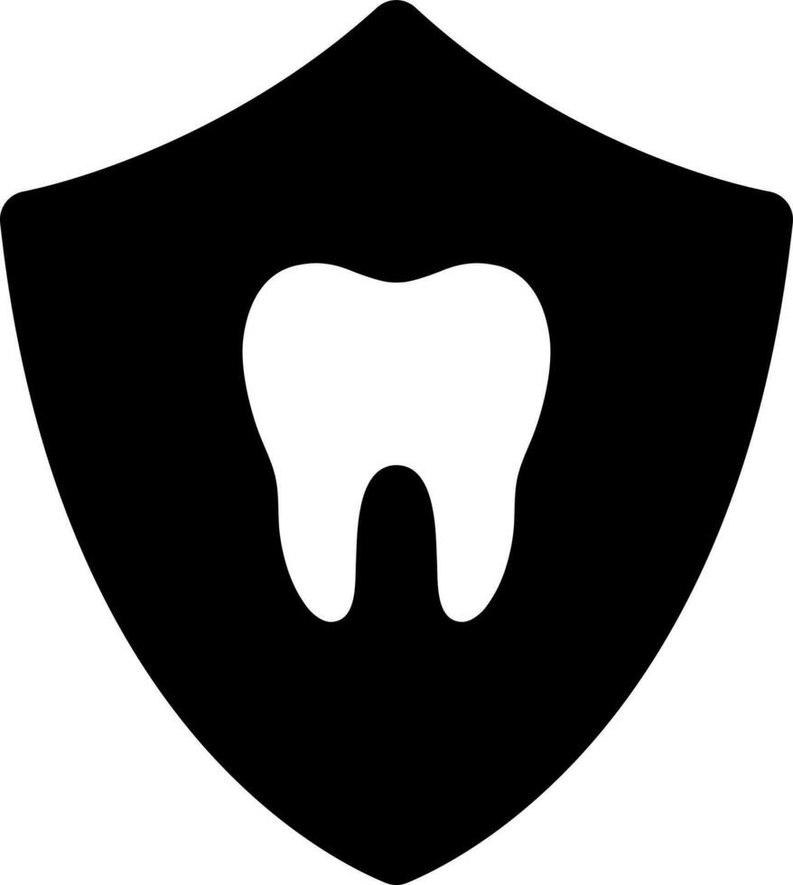 eben Stil Dental Schutz Symbol. vektor