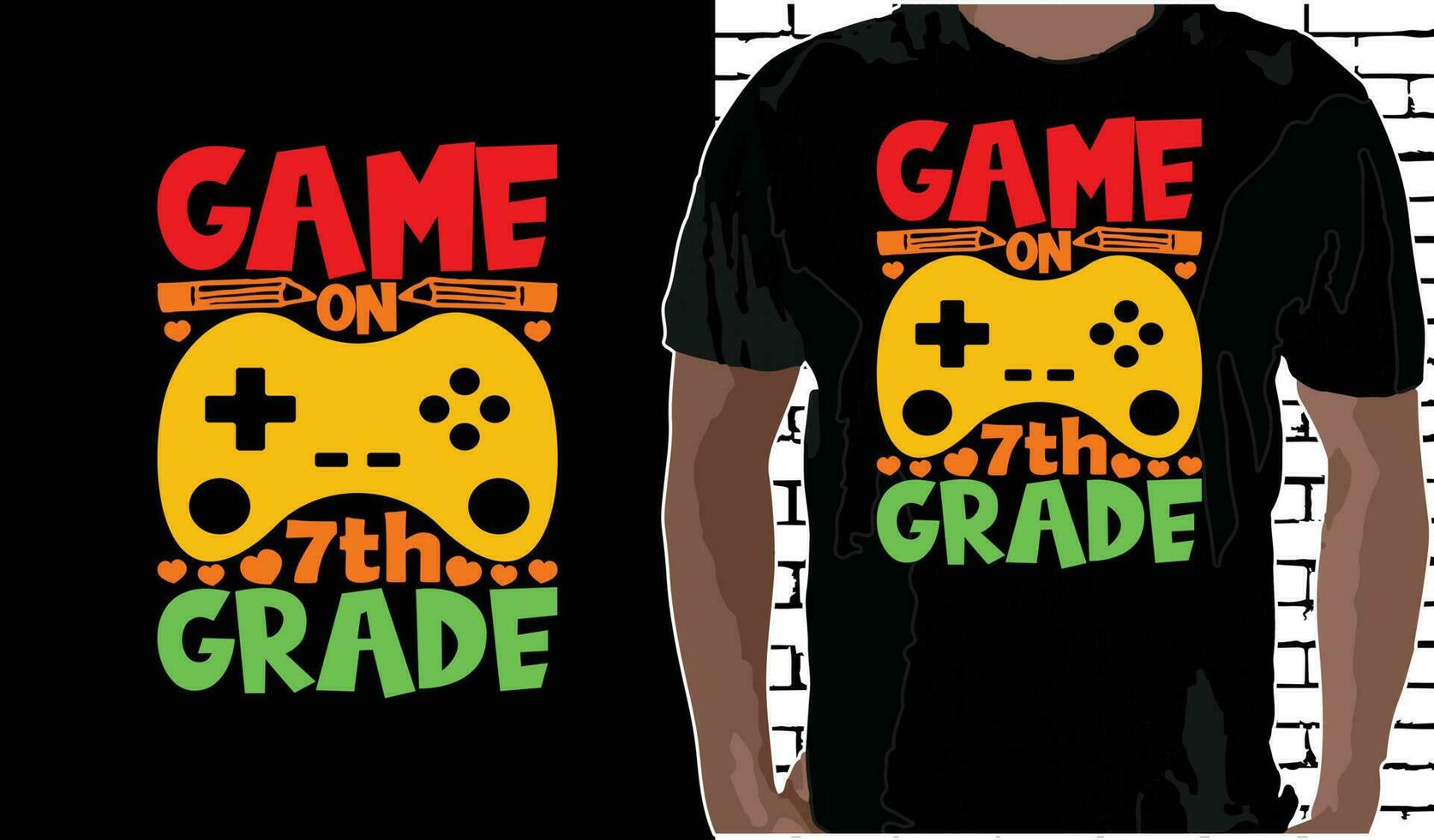 7 .. Klasse Spiel auf t Hemd Design, Zitate Über zurück zu Schule, zurück zu Schule Shirt, zurück zu Schule Typografie t Hemd Design vektor