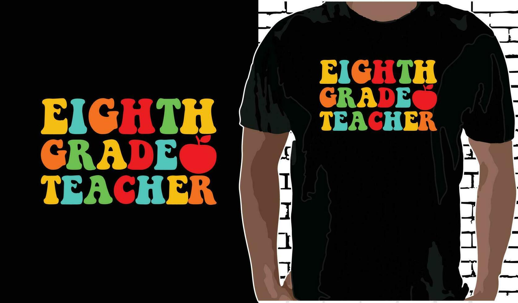 8:e kvalitet lärare t skjorta design, citat handla om tillbaka till skola, tillbaka till skola skjorta, tillbaka till skola typografi t skjorta design vektor