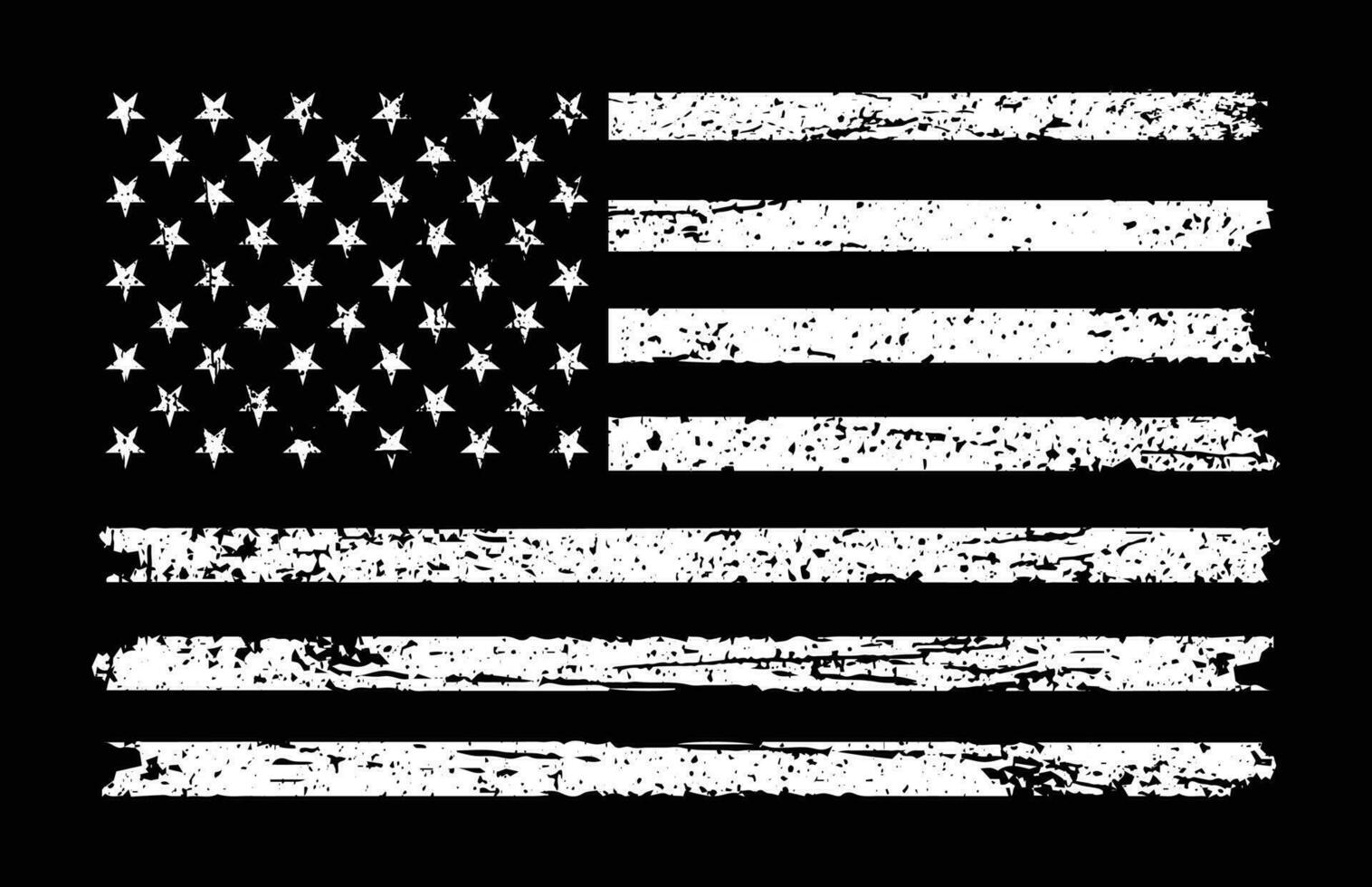 årgång bedrövad vit amerikan flagga design vektor