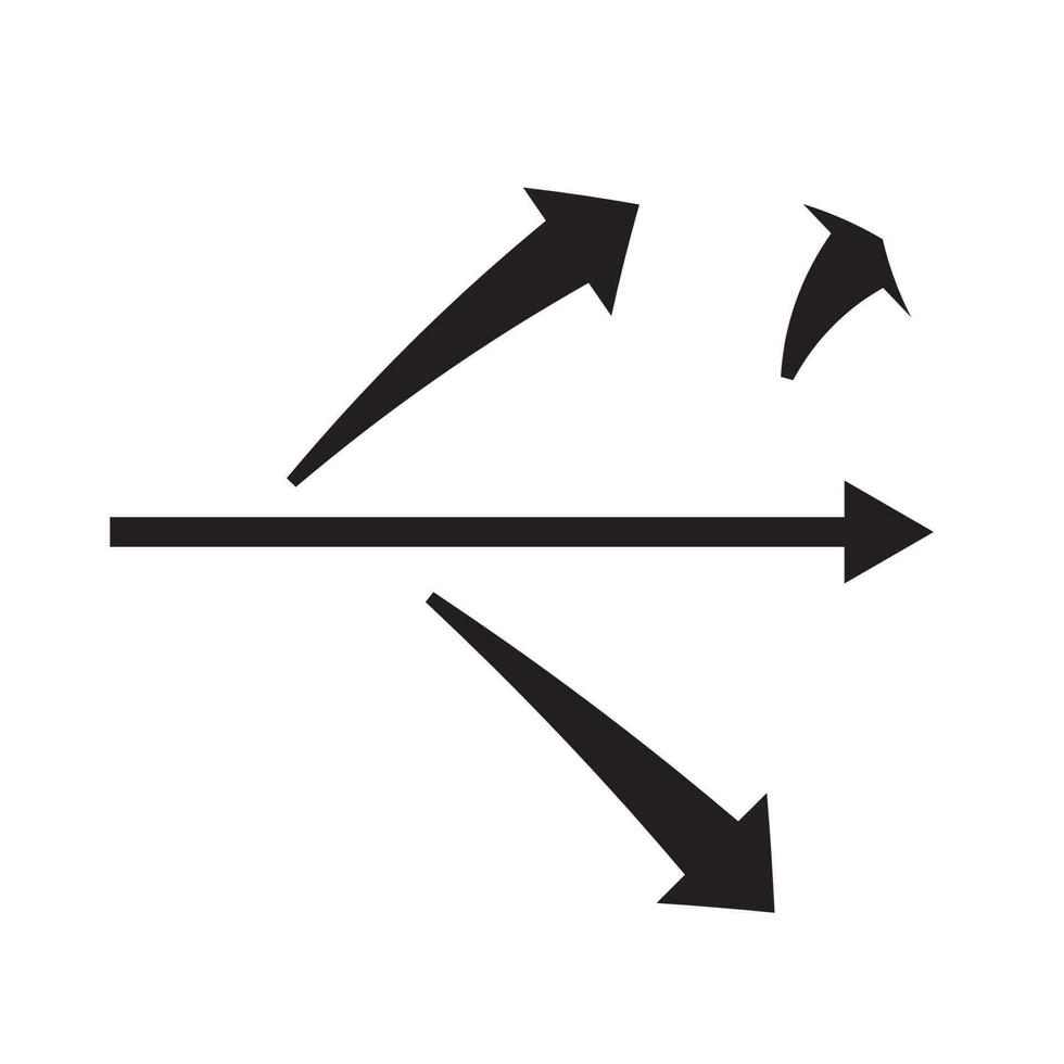 pil symbol uppsättning av klotter eller skiss översikt av cirkel, kurva, slägga upp, svart linje, platt pil ikon hand dragen element för grafisk design illustration element till dekoration fil i png formatera vektor