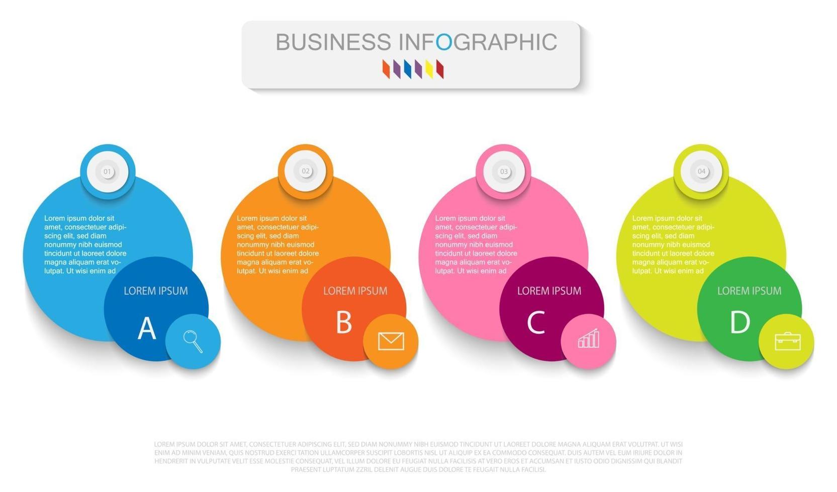 infografisk mall i 4 steg mall för diagramdiagrampresentation och diagram vektor