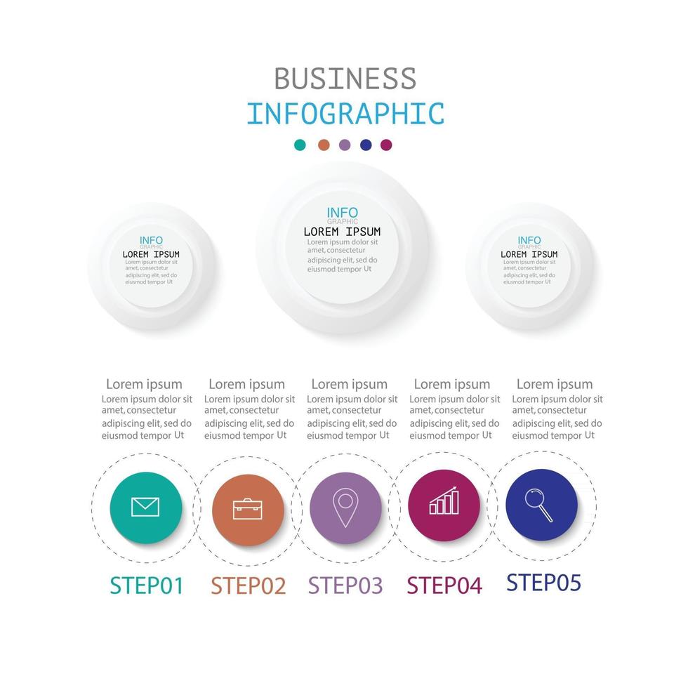 Infografik-Vorlage in 4 Schritten Vorlage für Diagramm-Grafik-Präsentation und Diagramm vektor