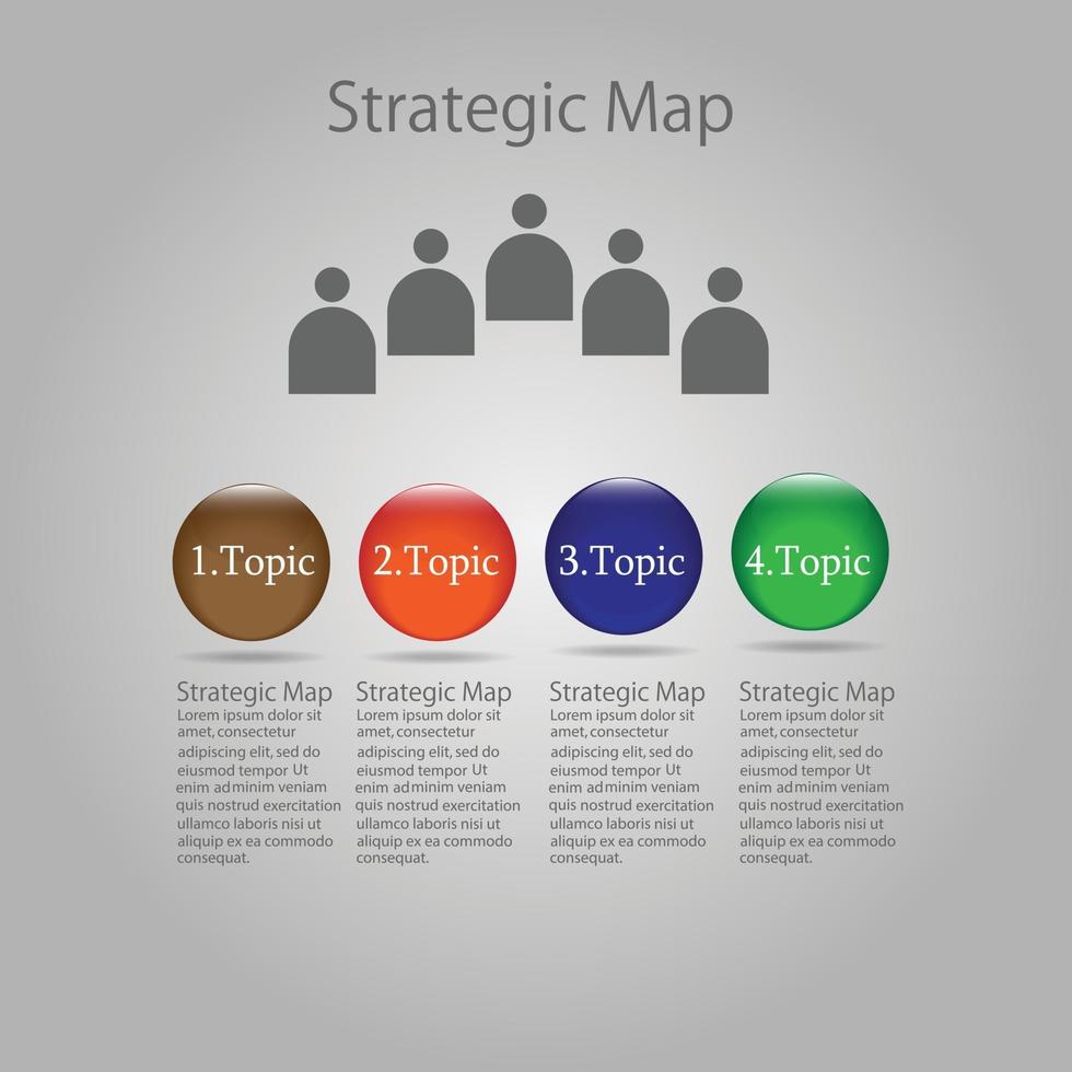 Infografik-Vorlage in 4 Schritten Vorlage für Diagramm-Grafik-Präsentation und Diagramm vektor