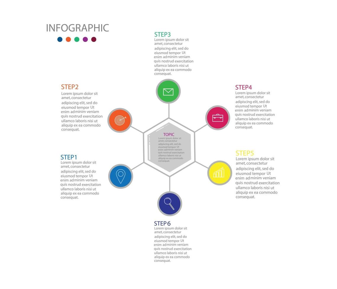 infografisk mall i 4 steg mall för diagramdiagrampresentation och diagram vektor