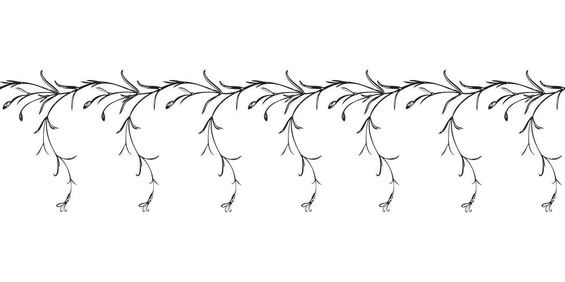 botanisk hand dragen växt, bukett isolerat på bakgrund. vår växt blomma årgång ram. kreativ klotter linjär stil. grafisk design bröllop inbjudan, kort, affisch, baner vektor illustration