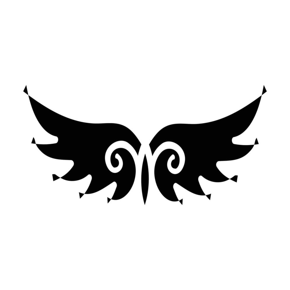dunkel gotisch Engel oder Dämon Flügel Illustration vektor