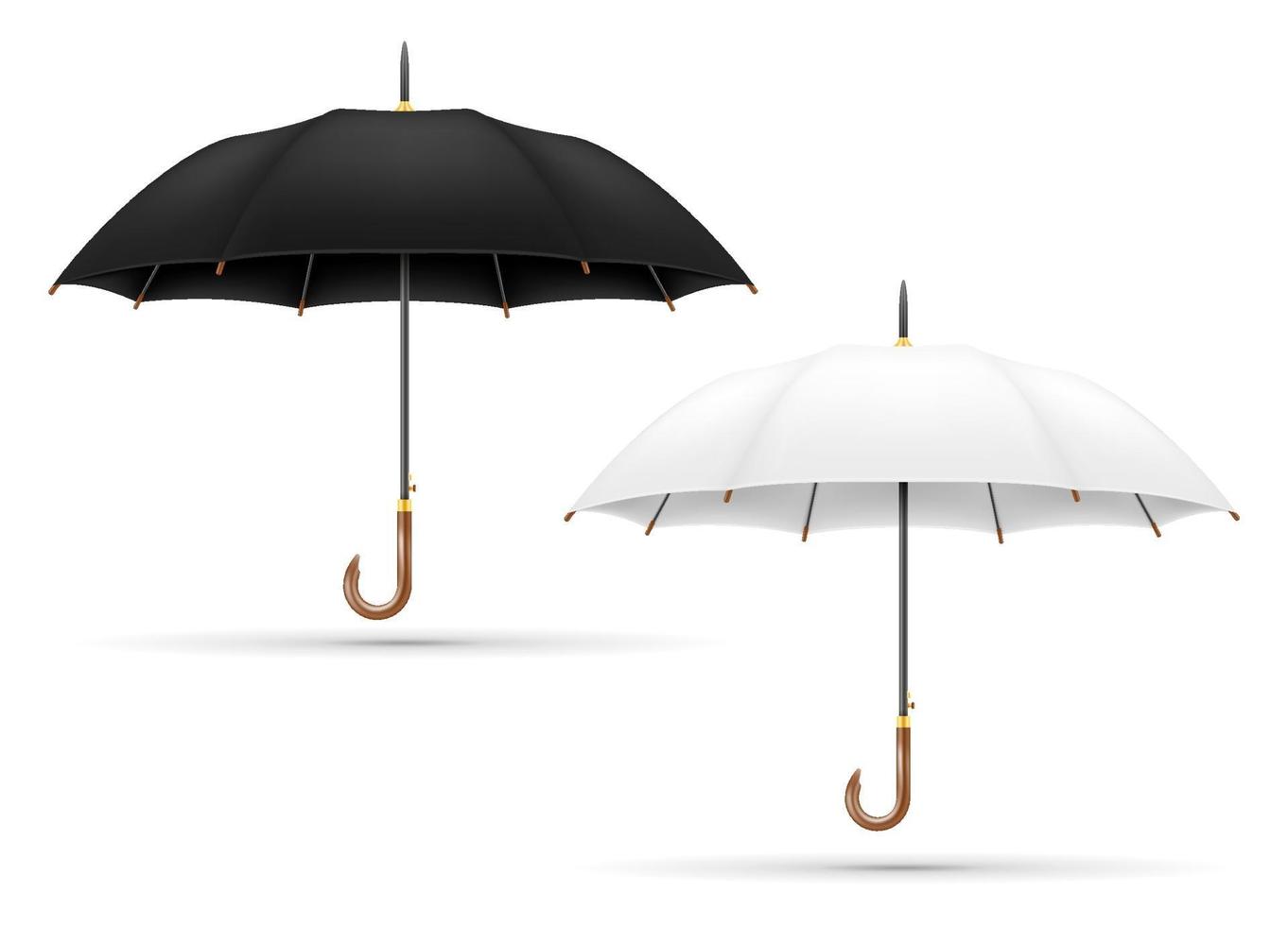klassischer Regenschirm von Regenvorratvektorillustration lokalisiert auf Hintergrund vektor