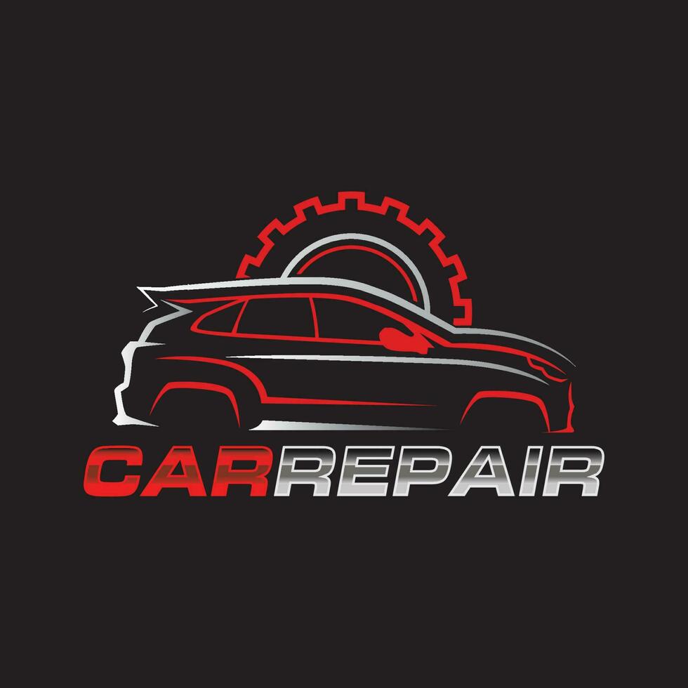 minimalistisch Auto Reparatur Logo Design Vorlage. Auto Reparatur Bedienung Logo vektor