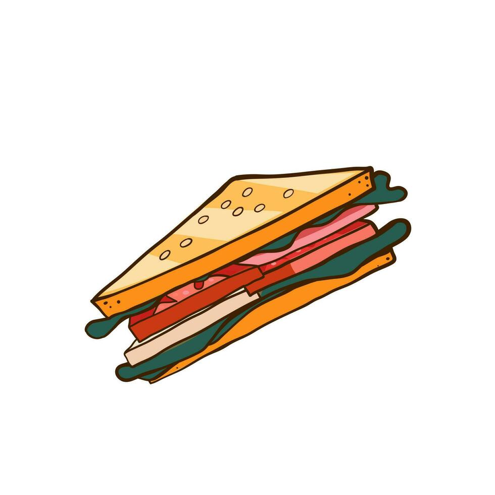 Sandwich Symbol. Karikatur Vektor Illustration von Sandwich Symbol zum Netz Design