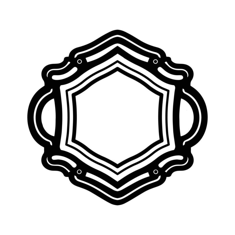 årgång logotyp i platt linje konst stil vektor