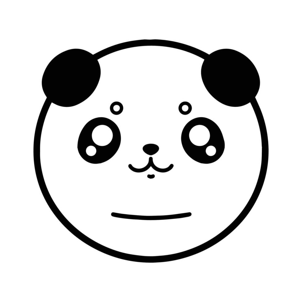 Hand gezeichnet süß Panda im Gekritzel Stil vektor