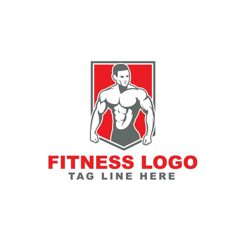 Bodybuilder Logos Vorlagen Satz. Vektor Objekt und Symbole zum Sport Etikett, Fitnessstudio Abzeichen, Fitness Logo