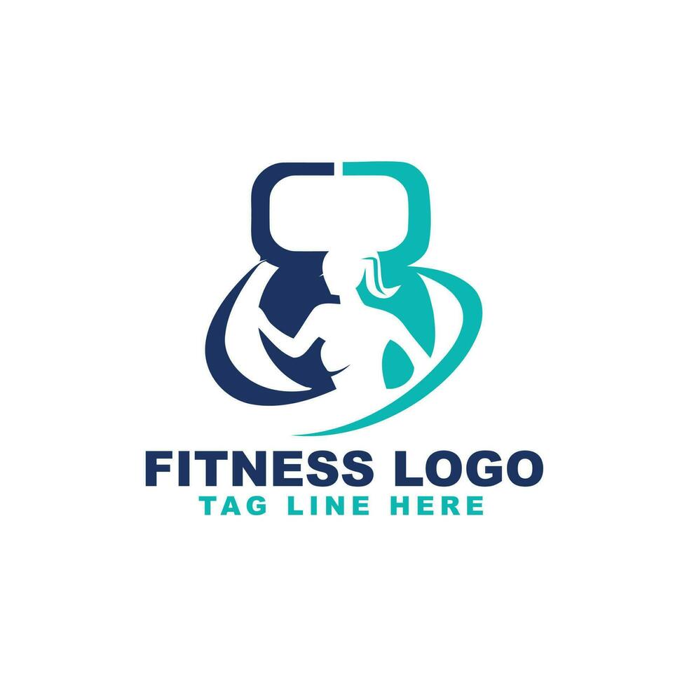 Gym logotyp den där är designad till vara minimal. till göra den lättare för människor till känna igen märken den där använda sig av detta logotyp. vektor